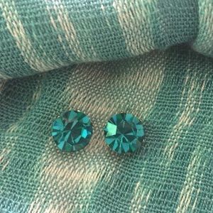 JoJos Blue Gemstone Stud Earings